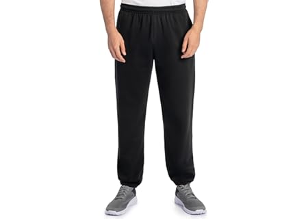 Fruit of the Loom Eversoft Fleece Elastic Bottom Sweatpants with Pockets, Relaxed Fit, Moisture Wicking, Breathable