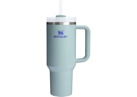 STANLEY Quencher H2.0 Tumbler with Handle and Straw 40 oz | Flowstate 3-Position Lid | Cup Holder Compatible for Travel | Insulated Stainless Steel Cup | BPA-Free | Exclusive Blue Cactus