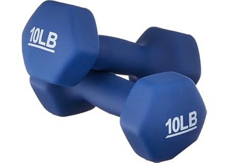 Amazon Basics Neoprene Dumbbell Hand Weights for Exercise and Muscle Toning